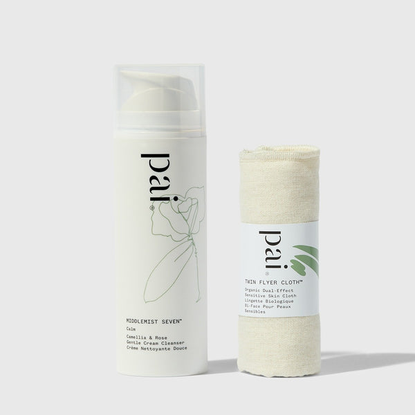 Pai Skincare Cleanser Middlemist Seven Camellia & Rose Gentle Cream Cleanser + Dual Flyer Cloth